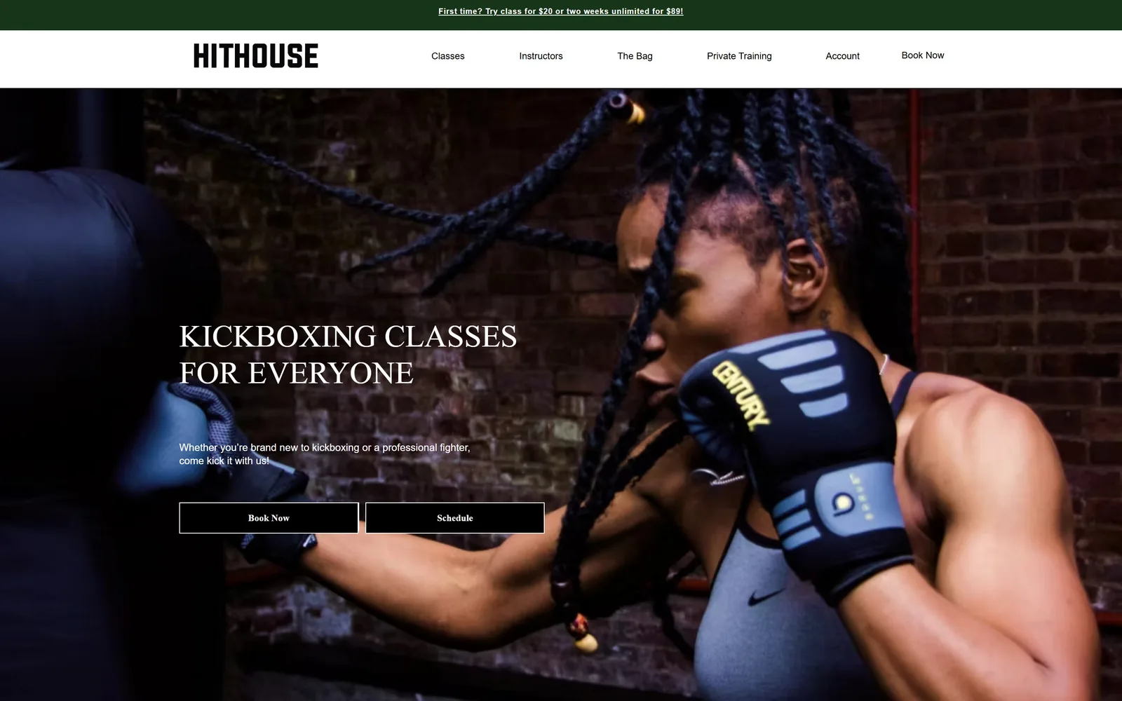 hithouse.com, gym website design: a fighter against red brick